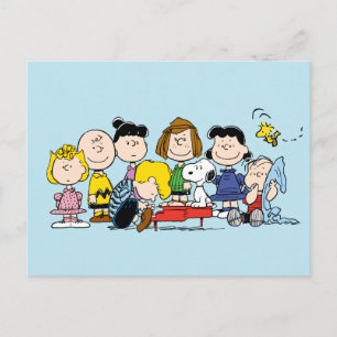 Carte Postale cacahuètes Charlie Brown et Gang