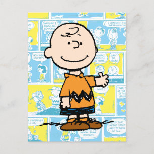 Carte Postale cacahuètes   Charlie Brown Motif de bande dessinée