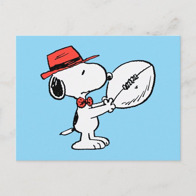 Carte Postale cacahuètes | Coach Football Snoopy (Devant)