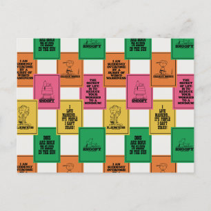 Carte Postale cacahuètes   Motif Colorblock amusant