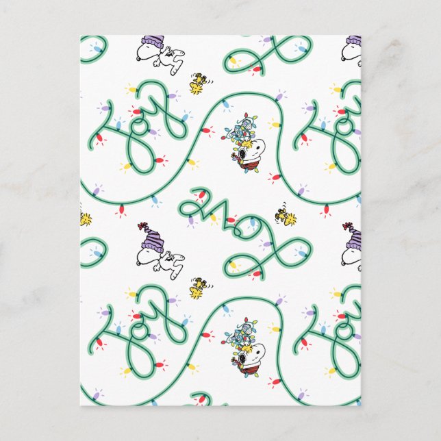 Carte Postale cacahuètes | Motif d'amour de Noël brillant et bri (Devant)