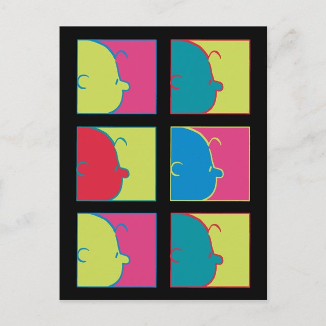 Carte Postale cacahuètes | Pop Art Charlie Brown (Devant)