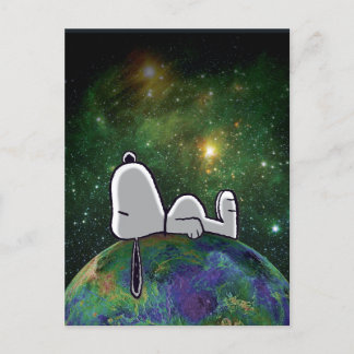 Carte Postale cacahuètes | Snoopy Espacé
