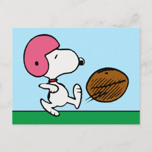 Carte Postale cacahuètes   Snoopy Football Kicker