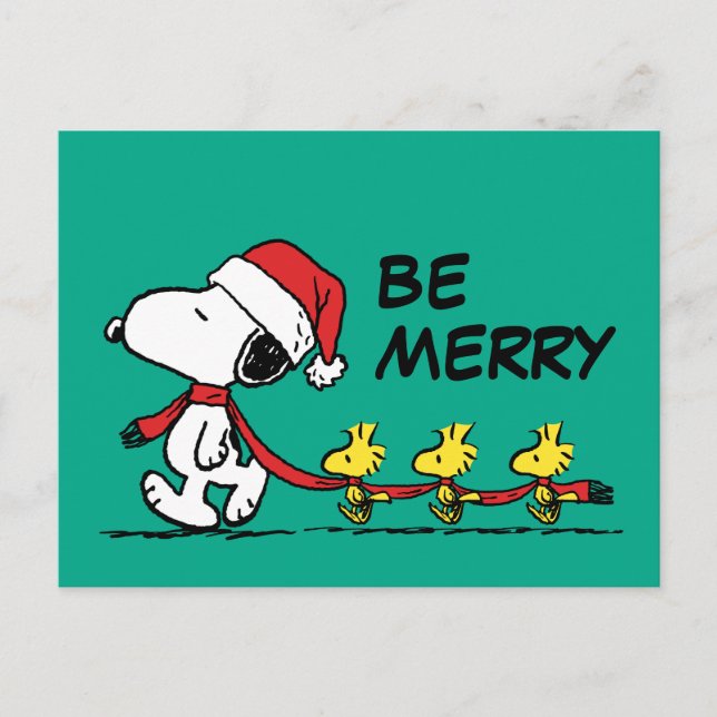 Carte Postale cacahuètes | Snoopy & Friends Winter Scarf (Devant)