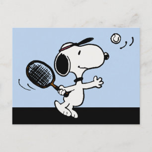 Carte Postale cacahuètes   Snoopy Joue Au Tennis