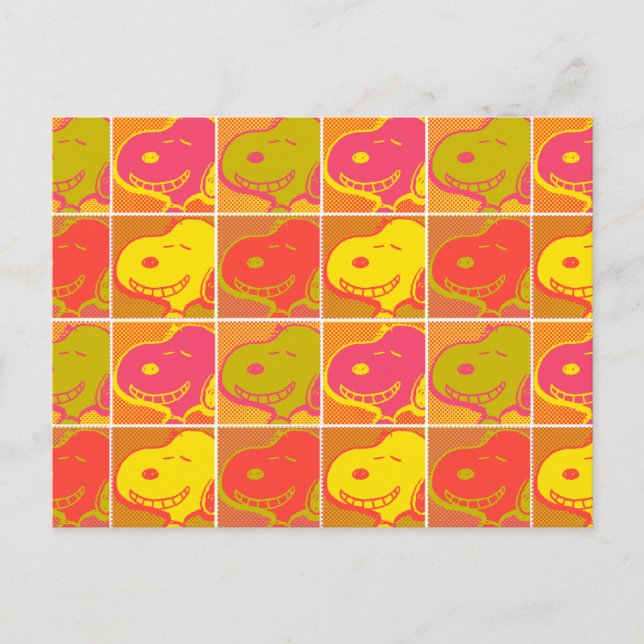 Carte Postale cacahuètes | Snoopy Pop Art Motif (Devant)