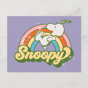 Carte Postale cacahuètes Snoopy Sparkle Rainbow