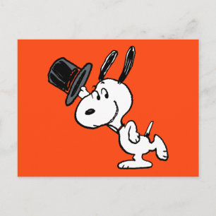 Carte Postale cacahuètes   Snoopy Top Hat Dance