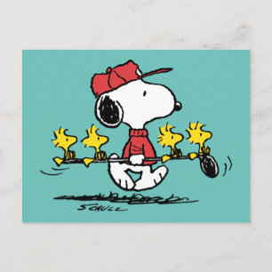 Carte Postale cacahuètes   Snoopy, Woodstock & Friends Golf