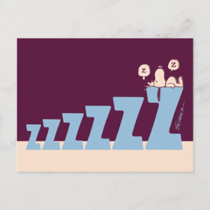 Carte Postale cacahuètes   Snoopy & Woodstock Nap