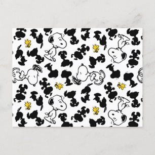 Carte Postale cacahuètes   Snoopy & Woodstock Shadow Motif