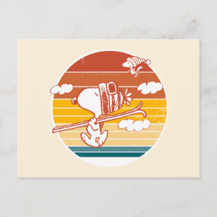 Carte Postale cacahuètes   Snoopy & Woodstock Ski Trip