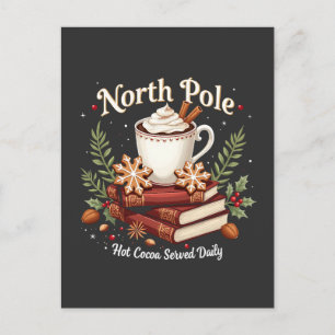 Carte Postale Cacao Chaud du Pôle Nord Servi Quotidiennement Noë