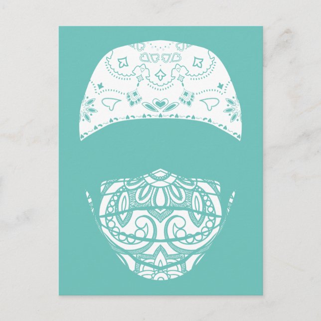 carte postale cachée en cachemire (Devant)