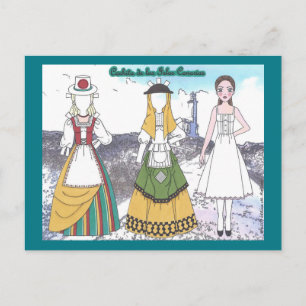 Carte postale Cachita des îles Canaries Paper Doll