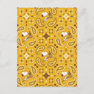 Carte Postale Cachou   Snoopy Bandana Cowboy