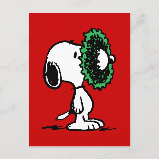 Carte Postale Cachou | Snoopy pour les Fêtes (Devant)