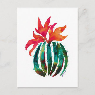 Carte Postale Cactus Art Orange