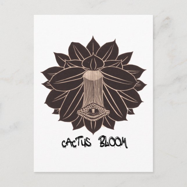 Carte Postale Cactus Bloom (Devant)