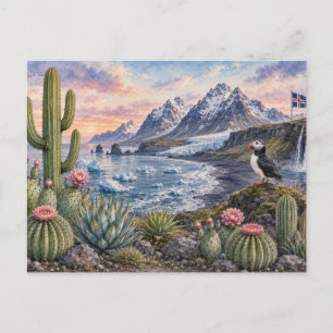 Carte Postale Cactus de montagne Botanique Cactus