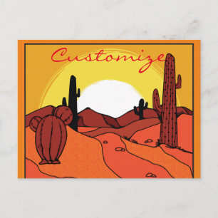 Carte Postale Cactus du désert Sunset Thunder_Cove