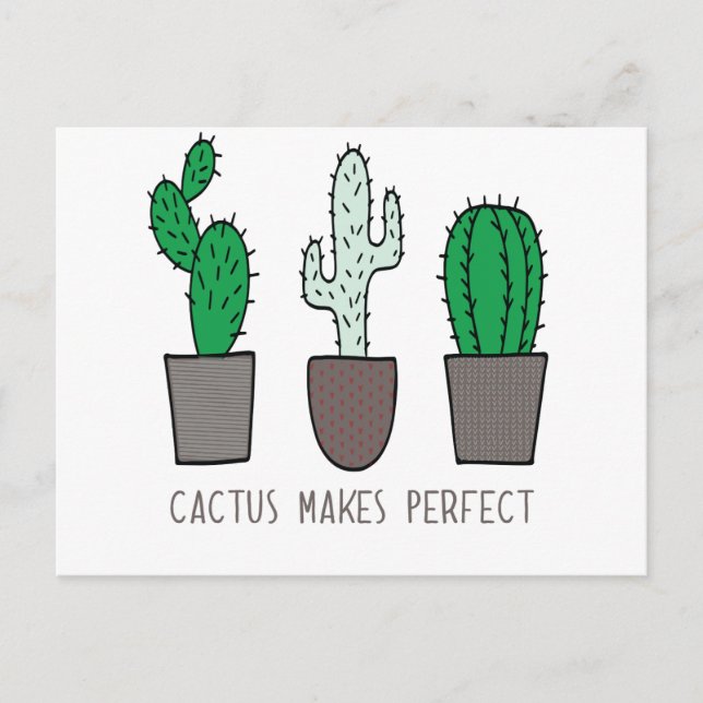 Carte Postale Cactus Fait Un Jeu Parfait (Devant)