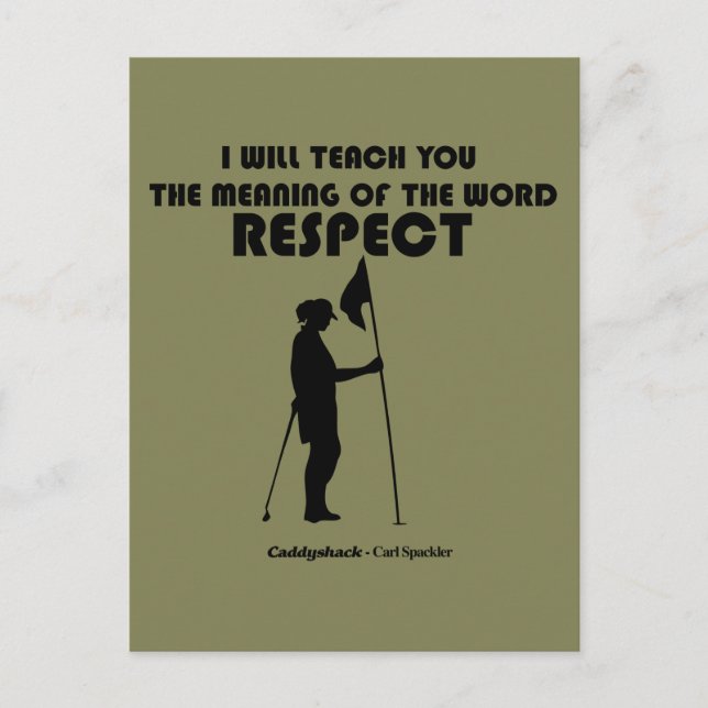 Carte Postale Caddyshack | Je Vais Vous Apprendre Le Sens Du W (Devant)