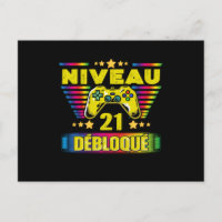 Cadeau 21 ans Anniversaire Gamer Niveau 21