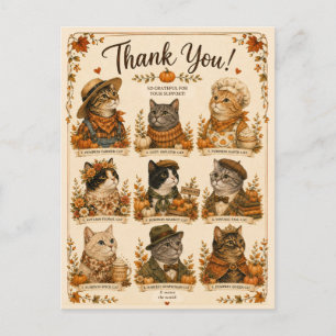Carte Postale Cadeau amateur de chat d'automne à lui