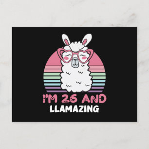 Carte Postale Cadeau Anniversaire 26 Ans Llamazing 26ème Anniver