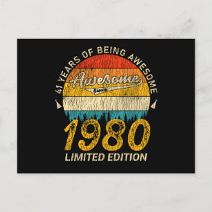Carte Postale Cadeau Anniversaire 45 Ans 1980 Rétro Incroyable 4