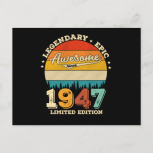 Carte Postale Cadeau Anniversaire 78 Ans 1947 Superbe Cadeau 78è