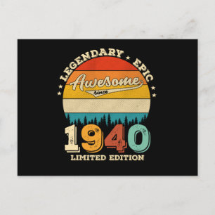 Carte Postale Cadeau Anniversaire 85 Ans 1940 Superbe Cadeau pou