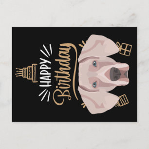 Carte Postale Cadeau anniversaire Weimaraner