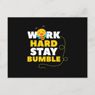 Carte Postale Cadeau apiculteur Beer Work Hard Stay Bumble