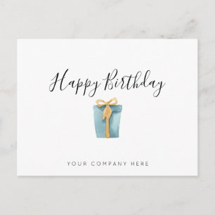 Carte Postale Cadeau aquarelle entreprise élégante Anniversaire