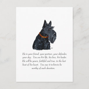 Carte Postale Cadeau commémoratif du terrier écossais