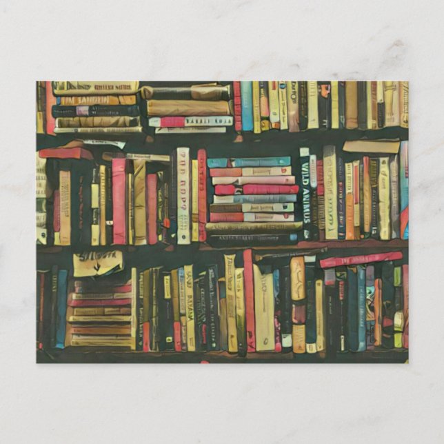 Carte Postale Cadeau cool pour amateur de bibliothèque (Devant)