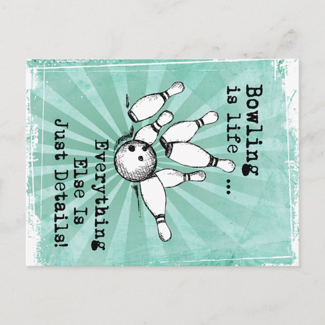 Carte Postale Cadeau d'amateur de quilles, Cadeau amusant pour j (Devant)