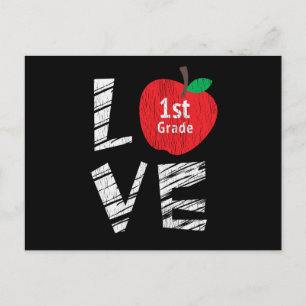 Carte Postale Cadeau d'amour pour élève de 1re année rentrée sco