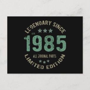 Carte Postale Cadeau d'anniversaire 40 ans Légende 1985 Cadeau d