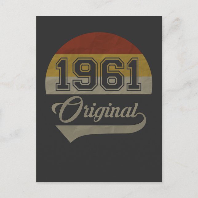 Carte Postale Cadeau d'anniversaire 60 ans original 1961 pour ho (Devant)