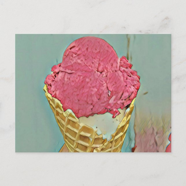 Carte Postale Cadeau d'anniversaire de glace (Devant)
