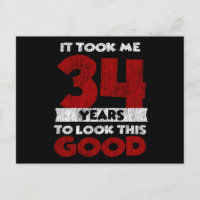 Cadeau d'anniversaire drôle de 34 ans vieux de 34