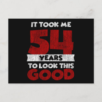 Carte Postale Cadeau d'anniversaire drôle de 54 ans Vintage 54 a