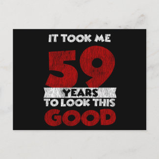Carte Postale Cadeau d'anniversaire drôle de 59 ans