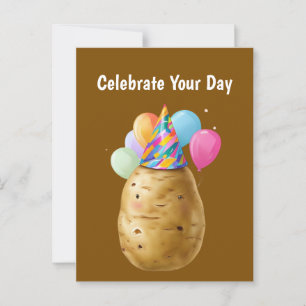 Carte Postale Cadeau d'anniversaire drôle de pomme de terre