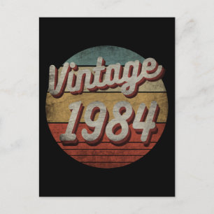 CARTE POSTALE CADEAU D'ANNIVERSAIRE HOMMES FEMMES VINTAGE 1984