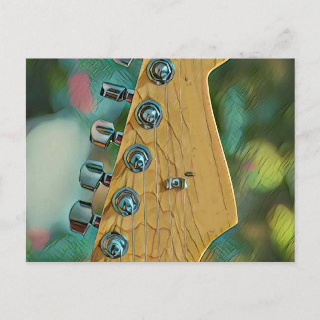 Carte Postale cadeau d'anniversaire pour guitariste (Devant)